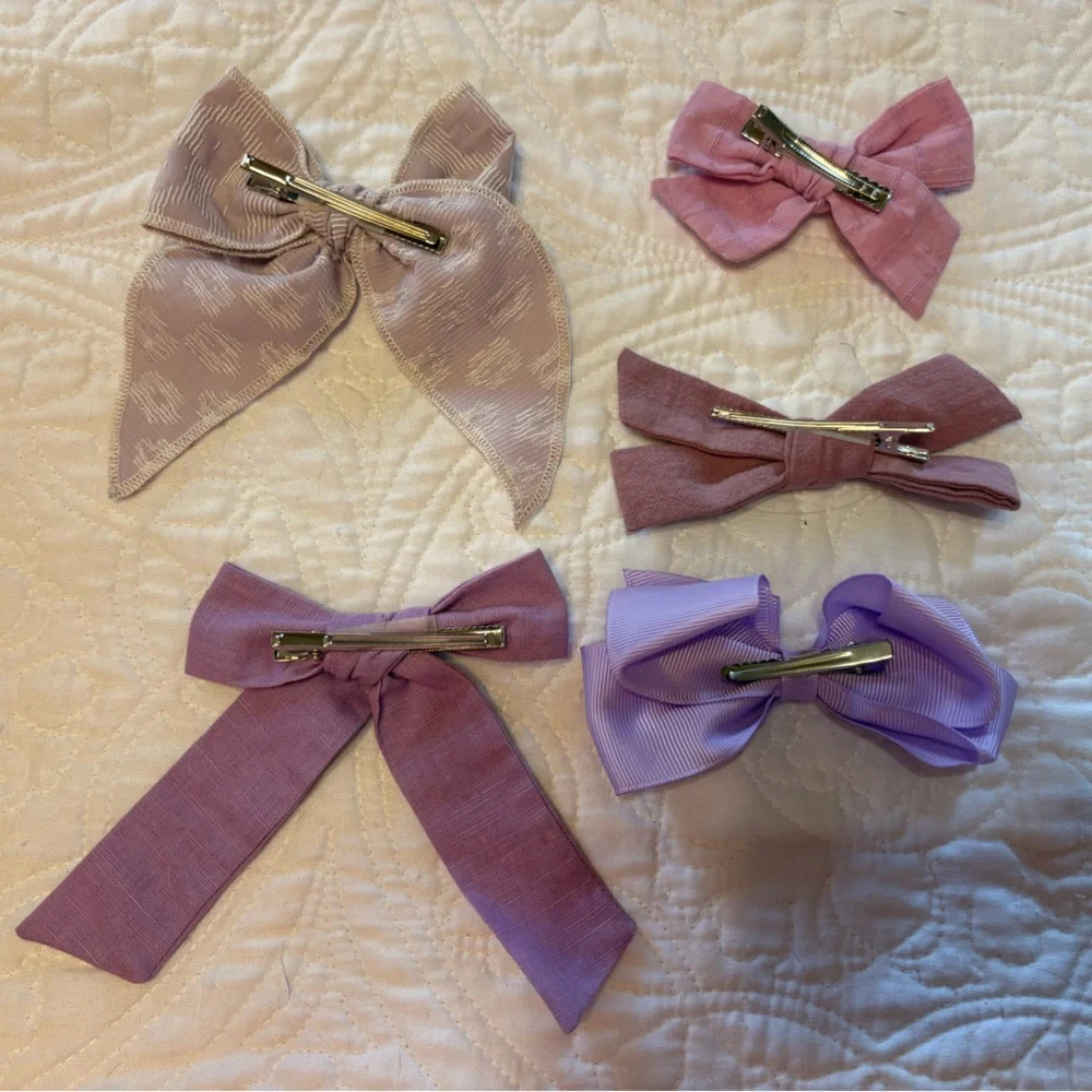 Girls Purple Bow Bundle-4 Little Poppy Co, 1 Target